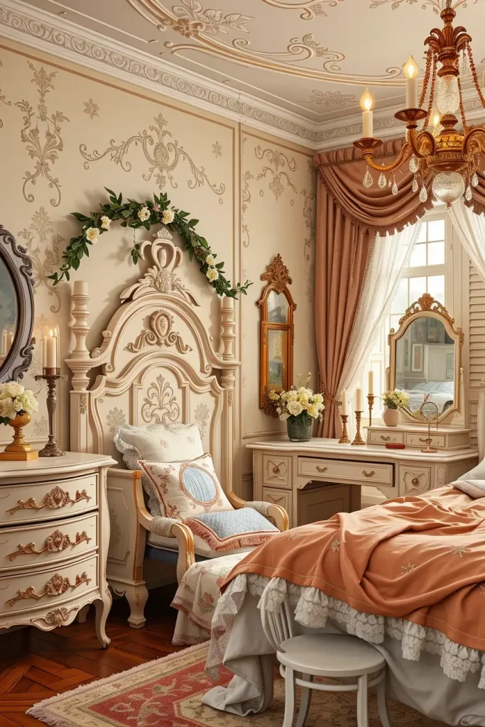 65 Vintage Bedroom with Hand-Painted Furniture Ideas for Timeless Charm
