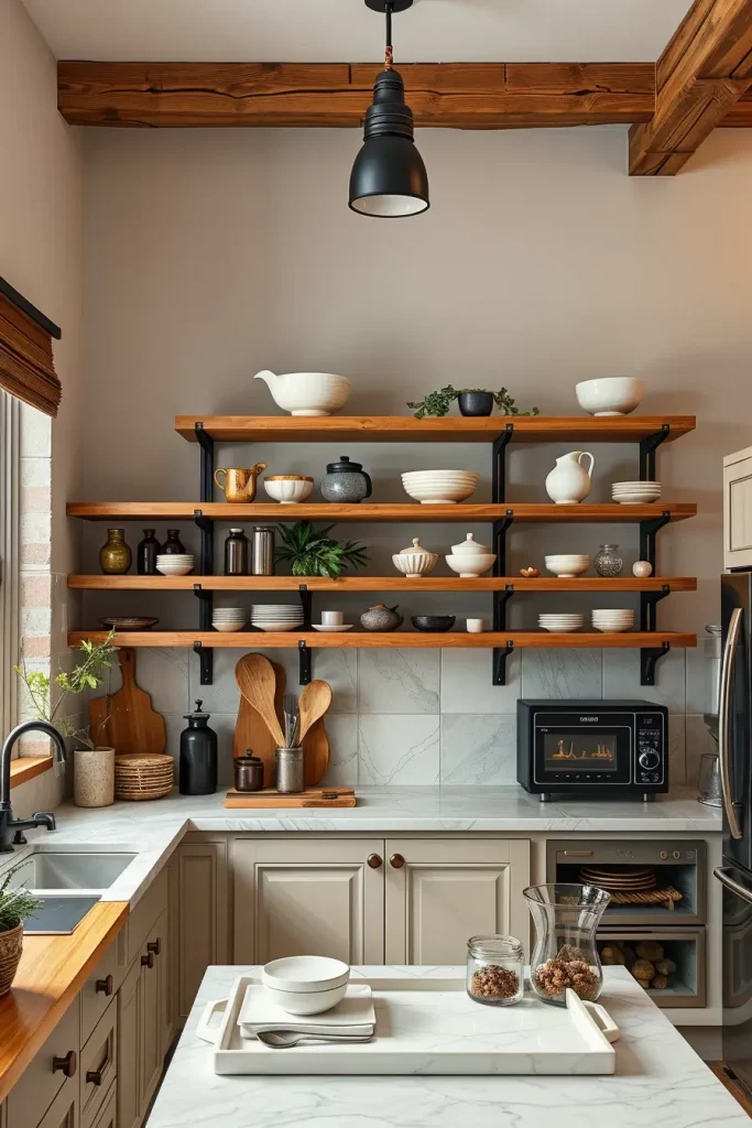 62 Eclectic Kitchen Design with Natural Textures
