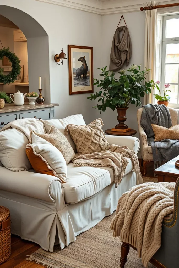 62 Eclectic Farmhouse Interior Design with Natural Textures and Rustic Charm