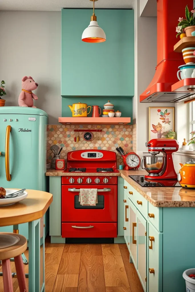 64 Color-Drenched Eclectic Kitchen With Whimsical Flair Ideas