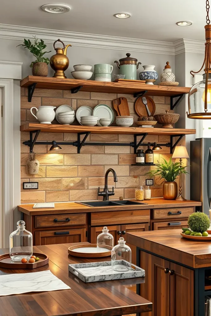 62 Eclectic Kitchen Design with Natural Textures