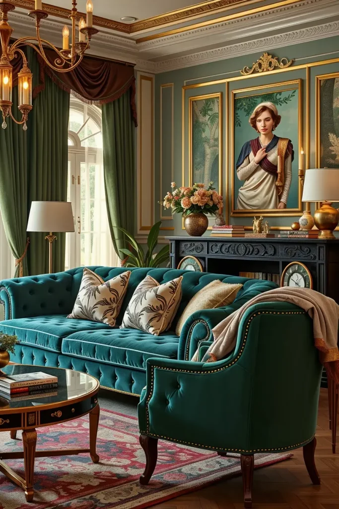 64 Stunning Art Deco Revival Living Room Décor Ideas for Glamorous Interiors