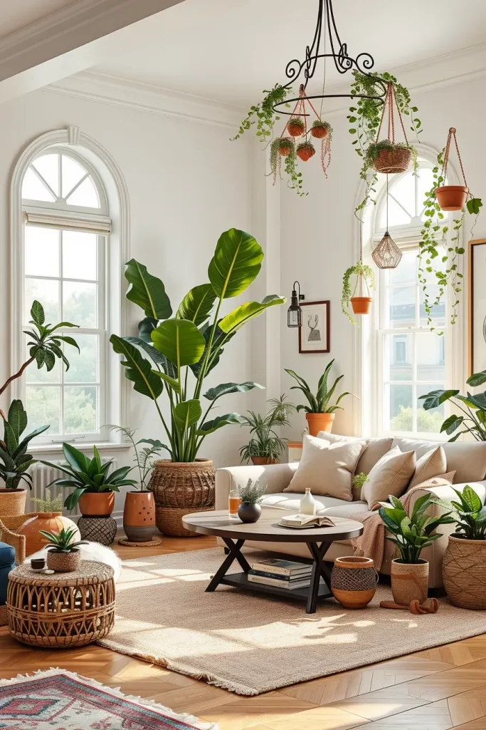 63 Eclectic Living Room Design with Natural Textures