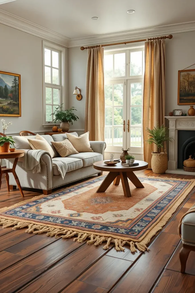 62 Eclectic Farmhouse Interior Design with Natural Textures and Rustic Charm