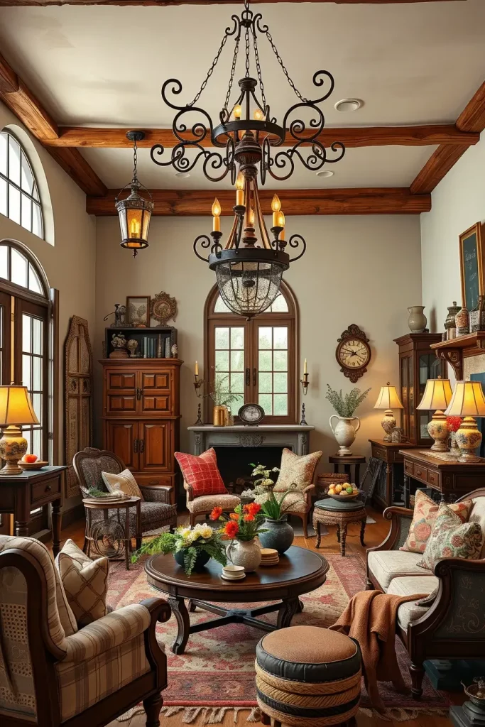 63 Creative Farmhouse Living Room With Antique Textures