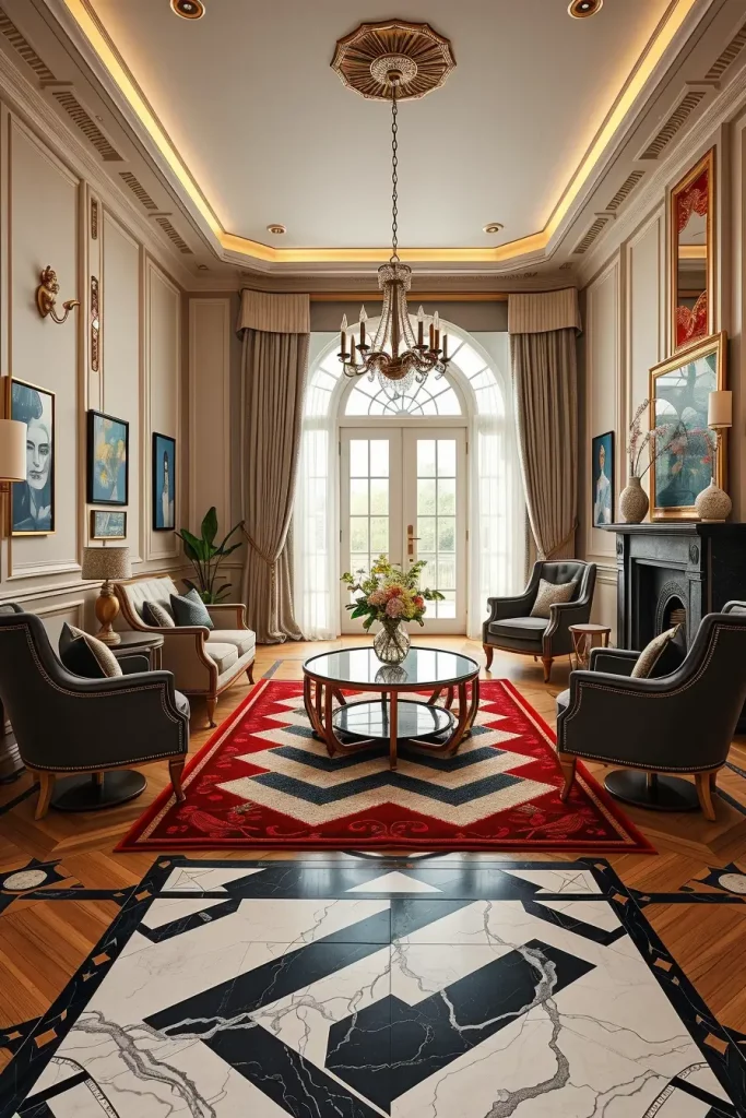 64 Stunning Art Deco Revival Living Room Décor Ideas for Glamorous Interiors