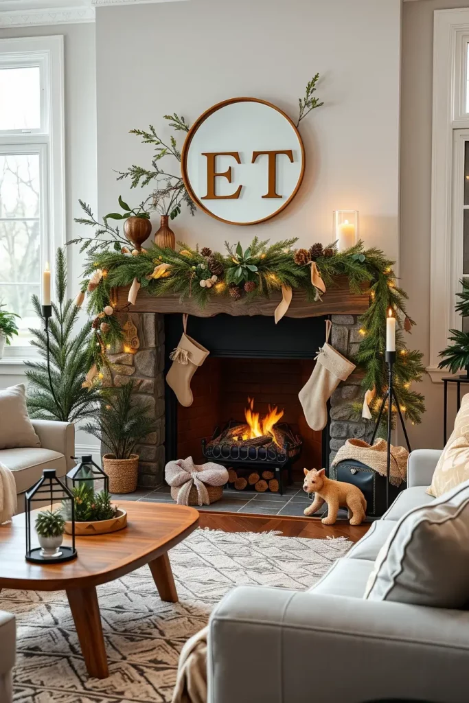 64 Christmas Mantle Decor Ideas 2025 to Style Your Fireplace Beautifully