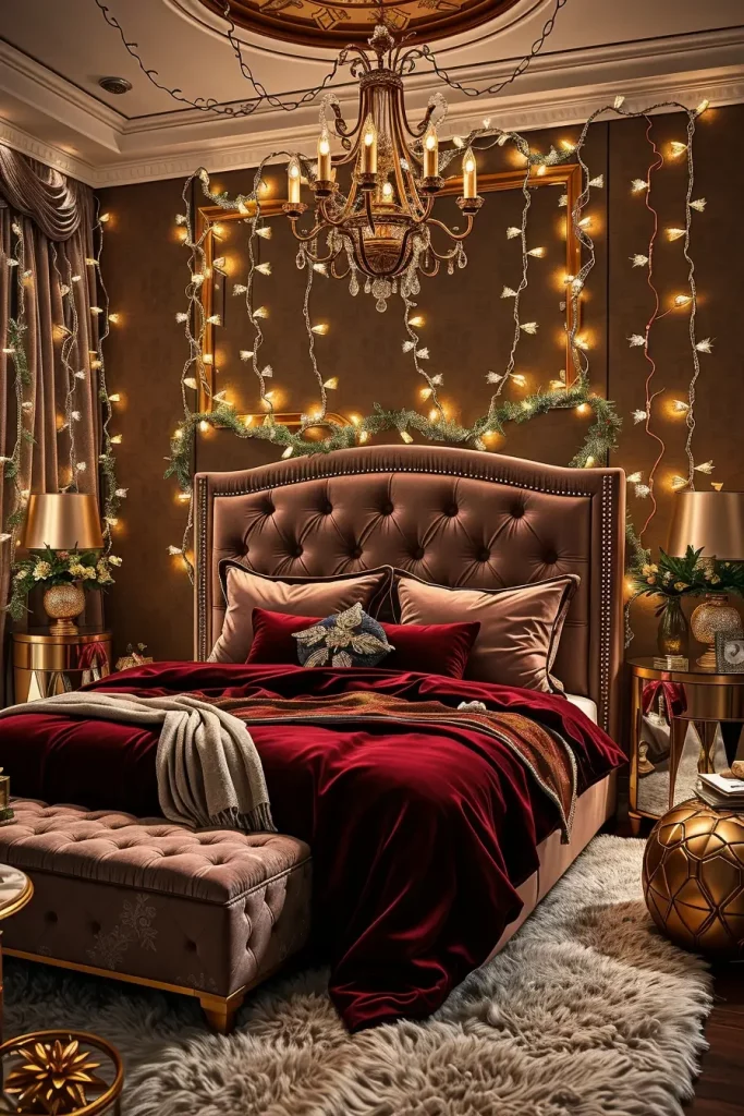 60 Christmas Lights in the Bedroom 2025: Magical and Cozy Holiday Ideas