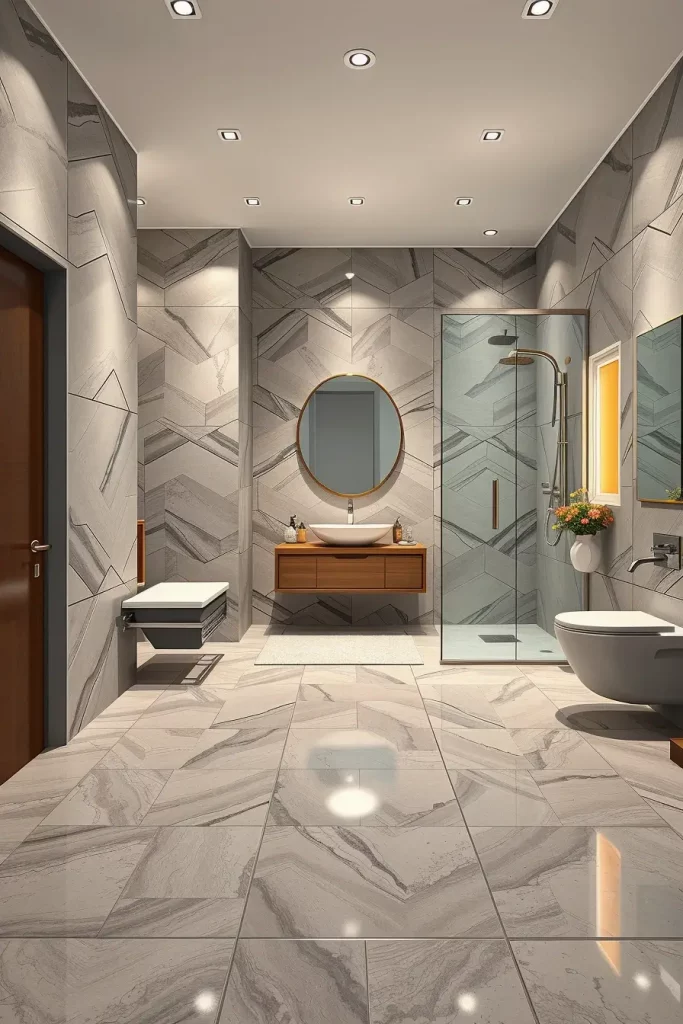 64 Luxury Bathroom Tile Idea for Elegant and Timeless Designs