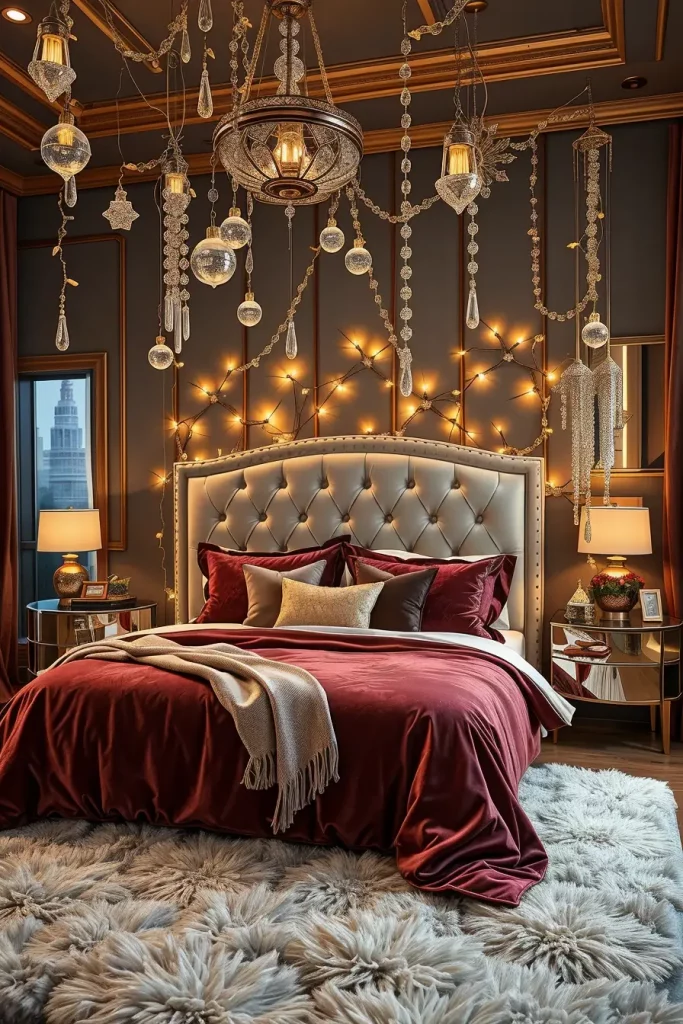 60 Christmas Lights in the Bedroom 2025: Magical and Cozy Holiday Ideas
