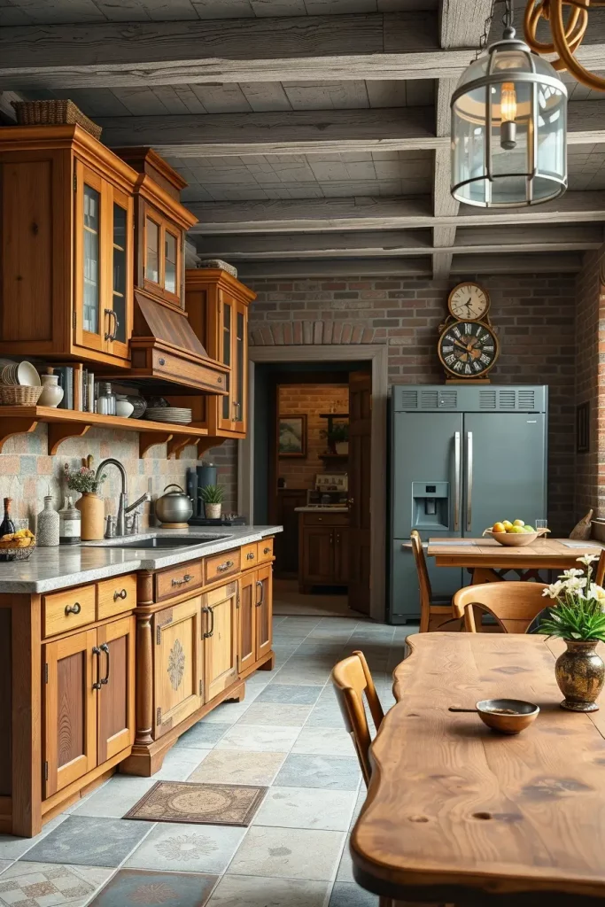 62 Eclectic Kitchen Design with Natural Textures