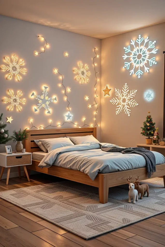 60 Christmas Lights in the Bedroom 2025: Magical and Cozy Holiday Ideas