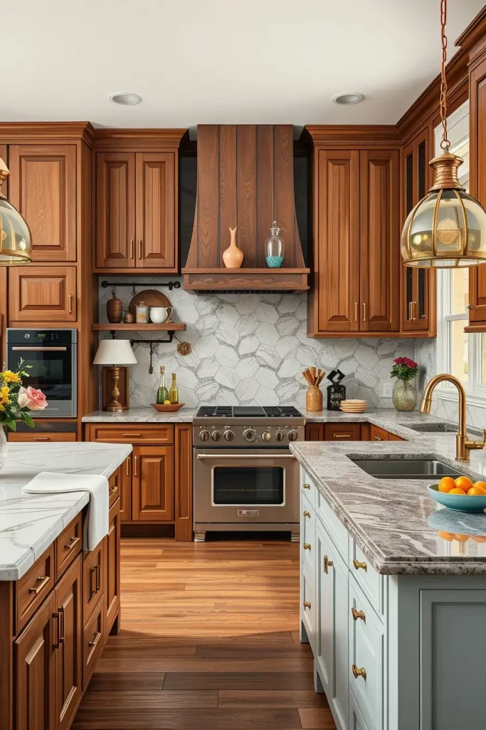 62 Eclectic Kitchen Design with Natural Textures