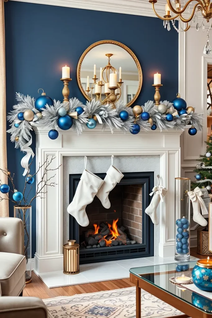 64 Christmas Mantle Decor Ideas 2025 to Style Your Fireplace Beautifully