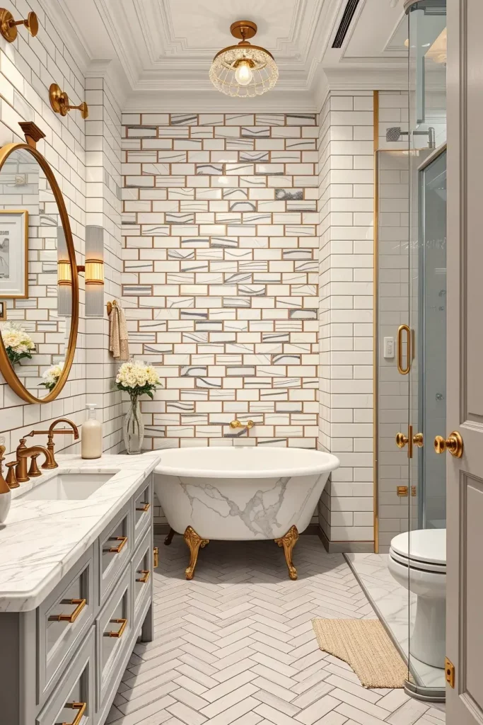64 Luxury Bathroom Tile Idea for Elegant and Timeless Designs