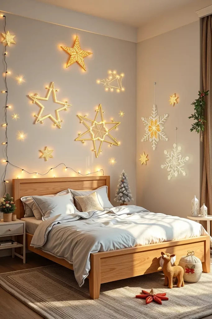 60 Christmas Lights in the Bedroom 2025: Magical and Cozy Holiday Ideas