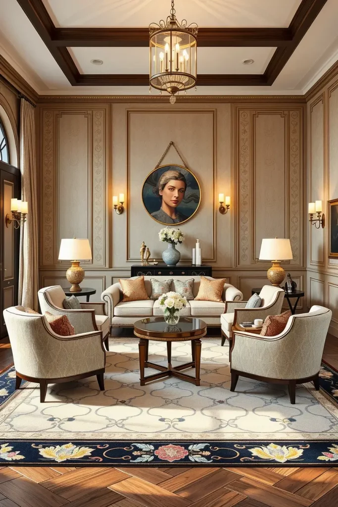 64 Stunning Art Deco Revival Living Room Décor Ideas for Glamorous Interiors