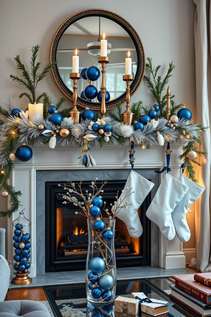 64 Christmas Mantle Decor Ideas 2025 to Style Your Fireplace Beautifully