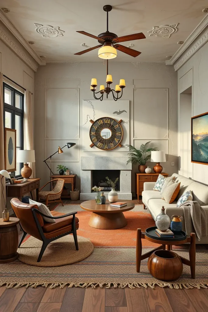 63 Eclectic Living Room Design with Natural Textures