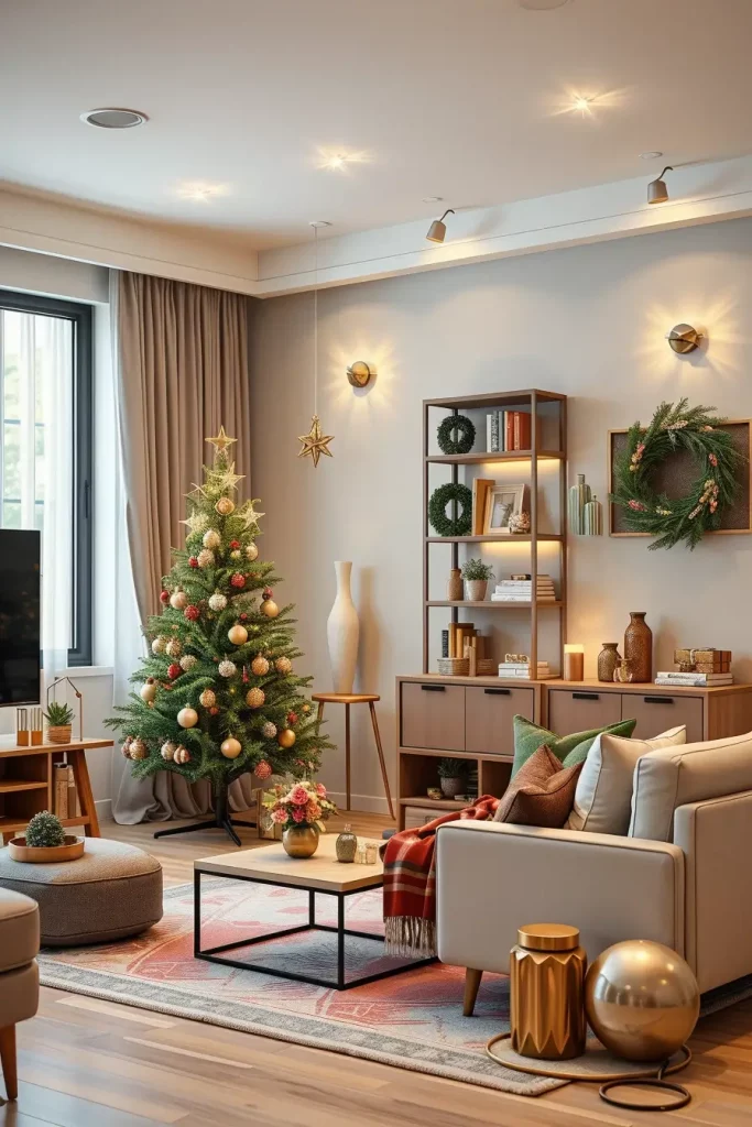 64 Apartment Christmas Decor Ideas 2025 to Transform Small Spaces into Festive Homes