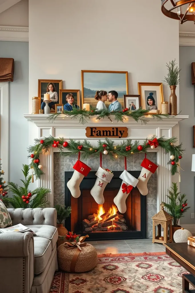 64 Christmas Mantle Decor Ideas 2025 to Style Your Fireplace Beautifully