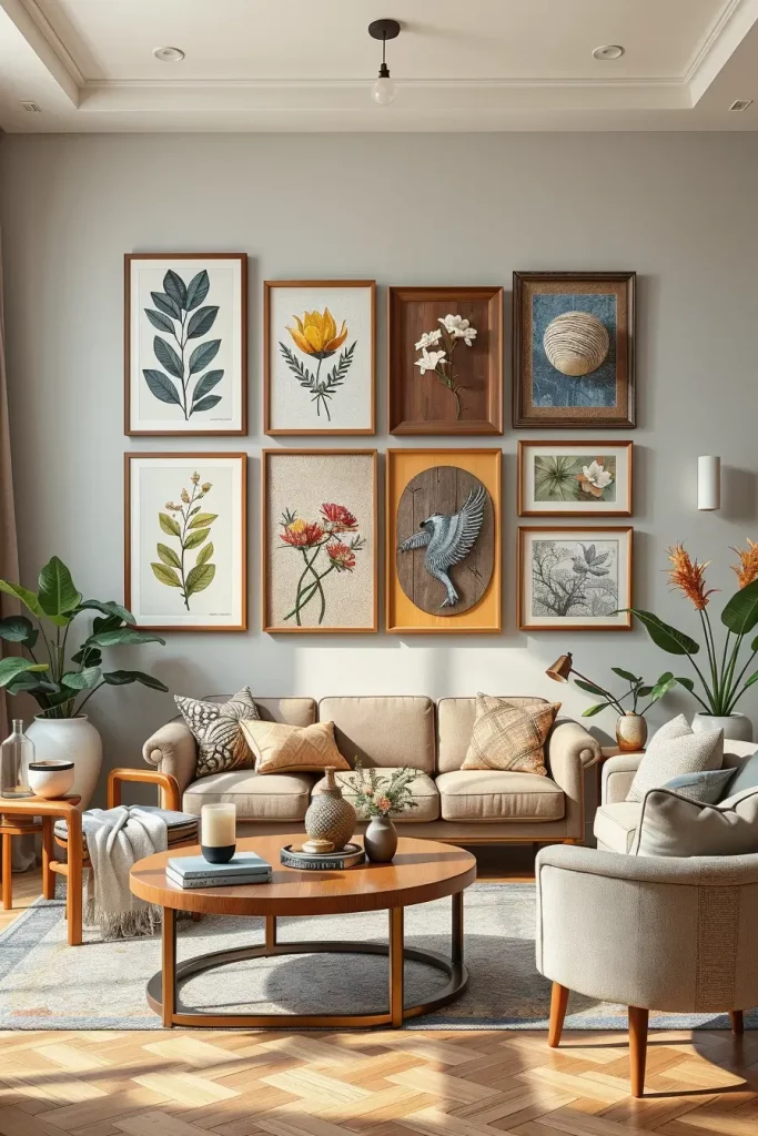 63 Eclectic Living Room Design with Natural Textures