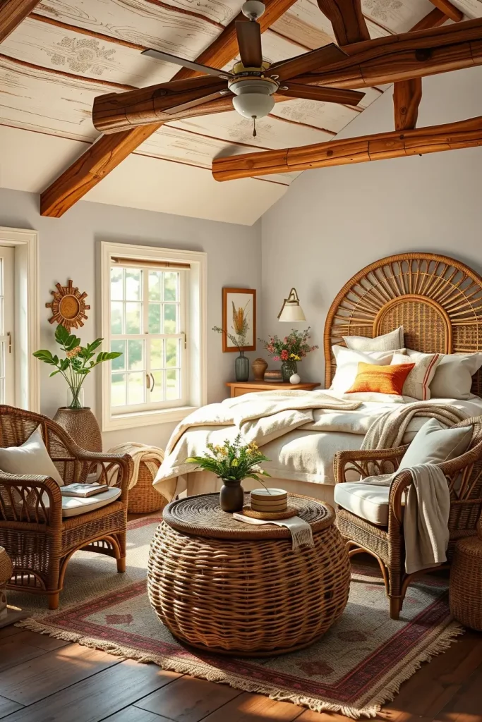62 Eclectic Farmhouse Interior Design with Natural Textures and Rustic Charm