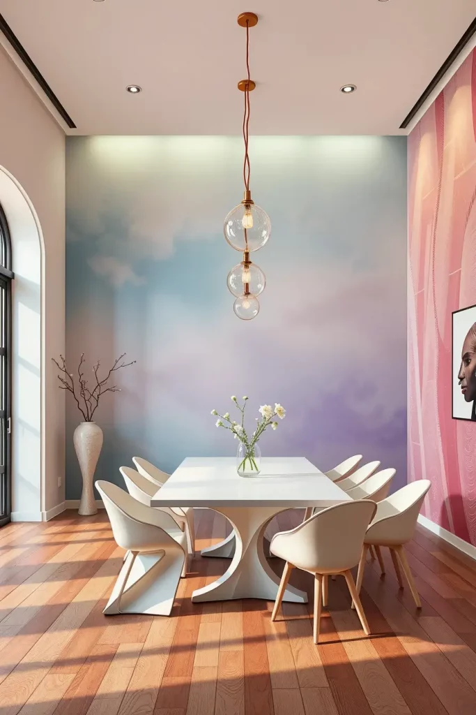 62 Dining Room Accent Wall in a Surreal-Style