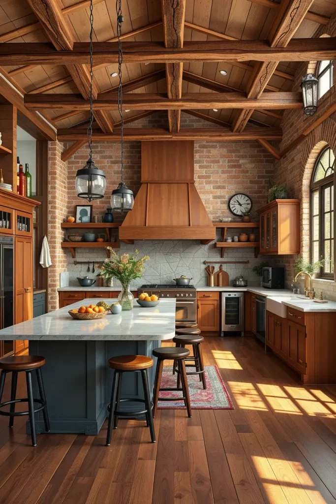 62 Eclectic Kitchen Design with Natural Textures