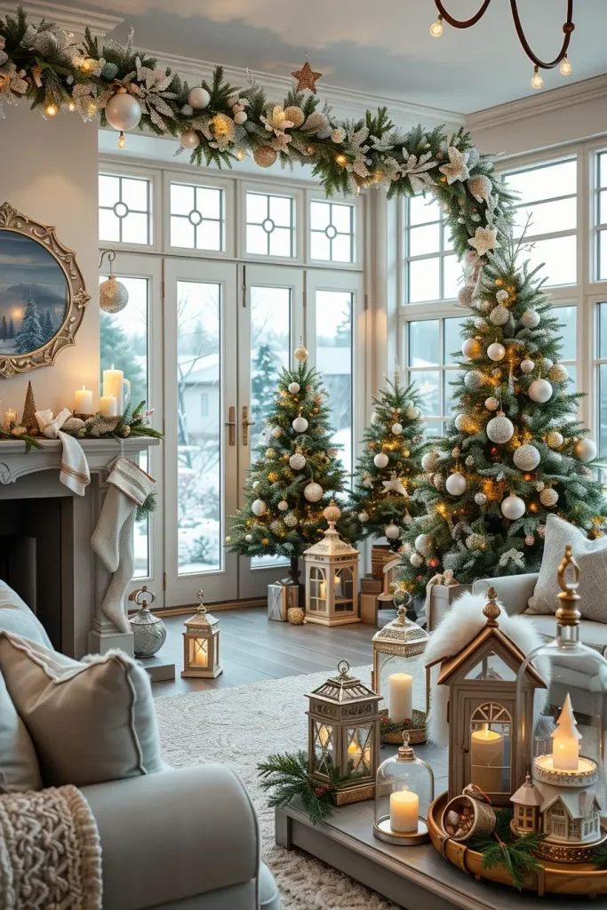 64 Christmas Mantle Decor Ideas 2025 to Style Your Fireplace Beautifully