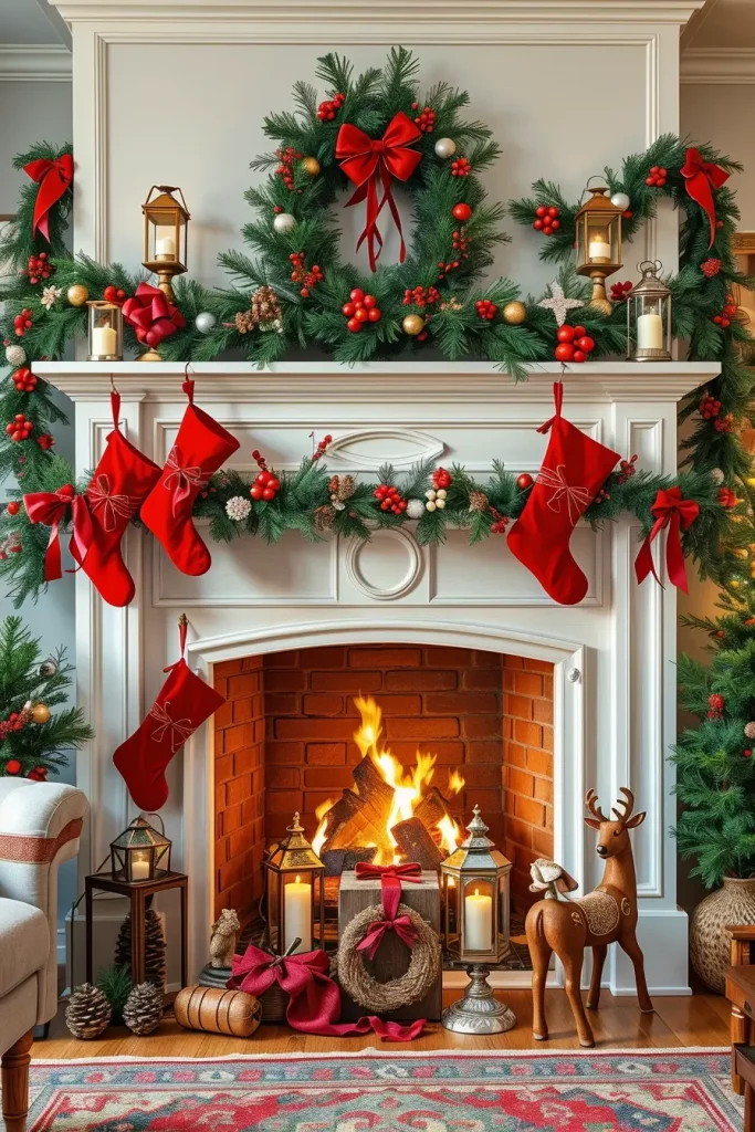64 Christmas Fireplace Decor Ideas 2025 to Make Your Holiday Warm and Stylish