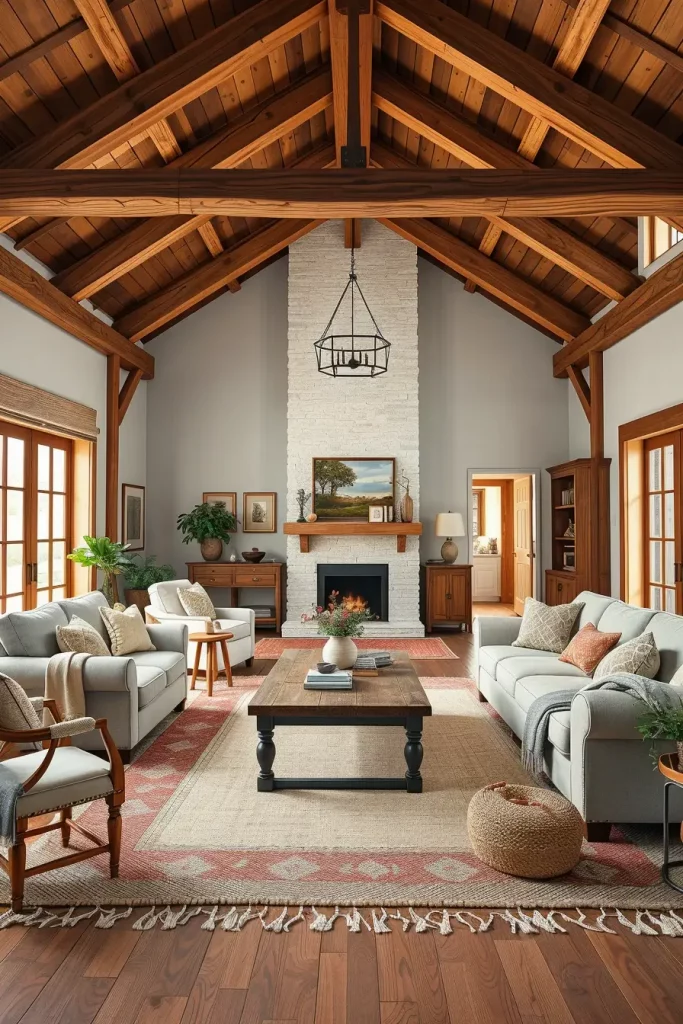 64 Rustic Farmhouse Living Room Ideas for a Cozy and Timeless Home