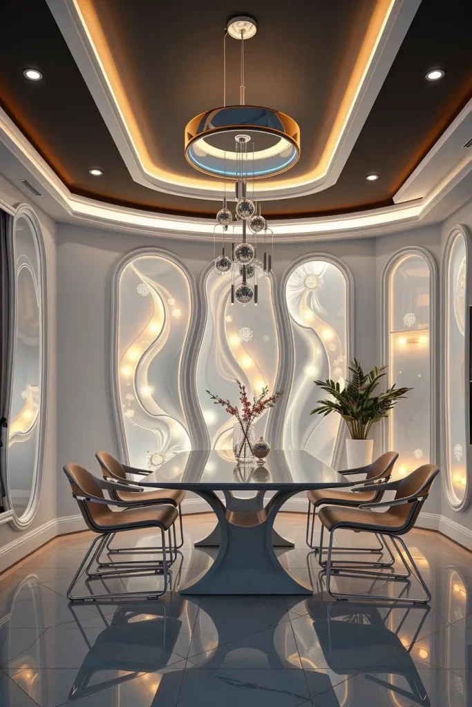 62 Dining Room Accent Wall in a Surreal-Style