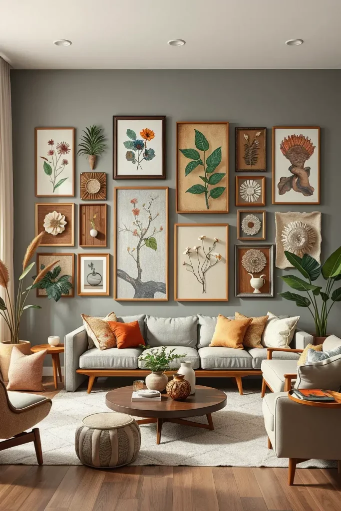 63 Eclectic Living Room Design with Natural Textures