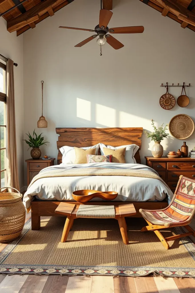 60 Eclectic Bedroom Design With Natural Textures for a Stylish and Cozy Interior