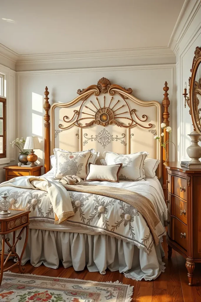 65 Vintage Bedroom with Hand-Painted Furniture Ideas for Timeless Charm