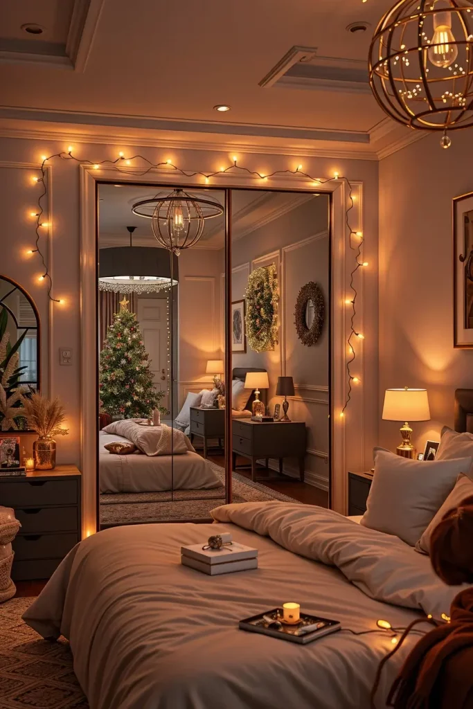 60 Christmas Lights in the Bedroom 2025: Magical and Cozy Holiday Ideas