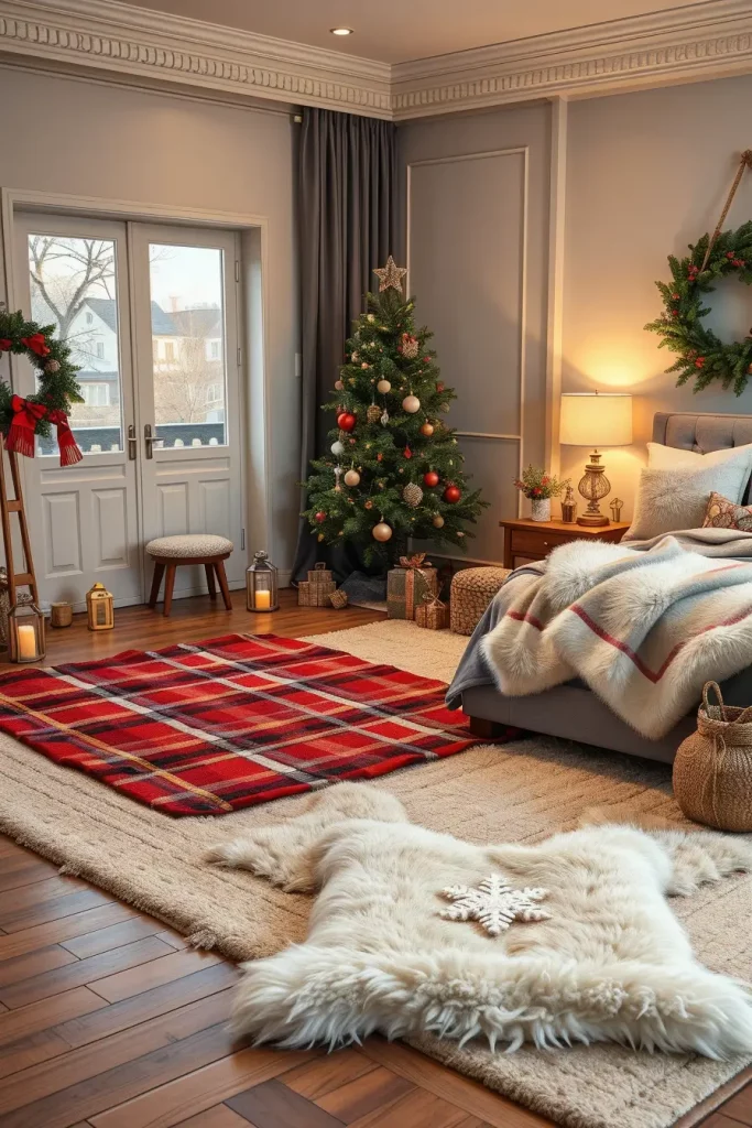 62 Christmas Bedroom Decor Ideas 2025: Cozy & Modern Holiday Inspiration