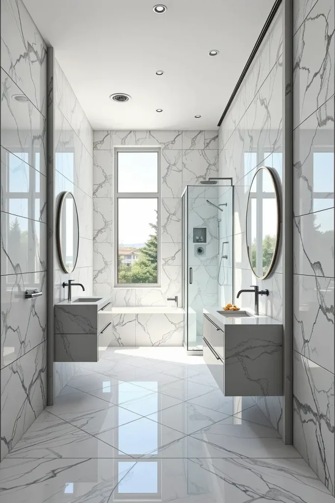 64 Luxury Bathroom Tile Idea for Elegant and Timeless Designs