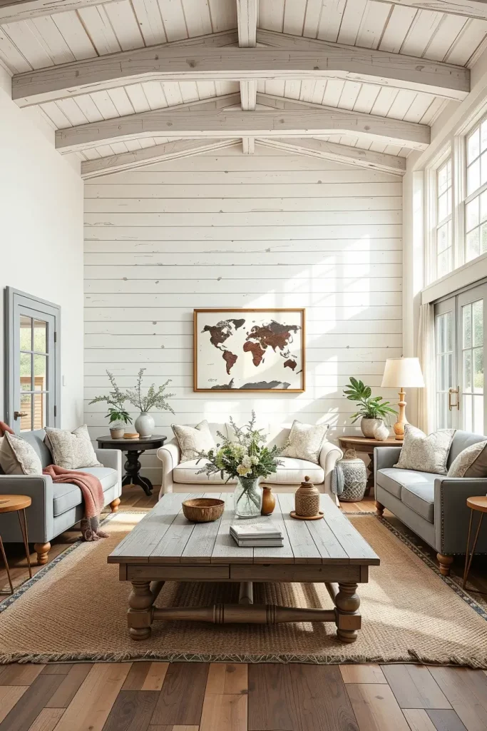 64 Rustic Farmhouse Living Room Ideas for a Cozy and Timeless Home