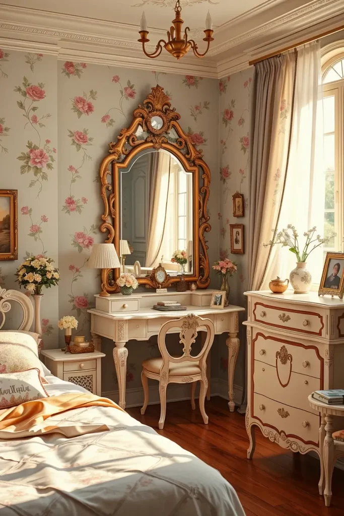 65 Vintage Bedroom with Hand-Painted Furniture Ideas for Timeless Charm