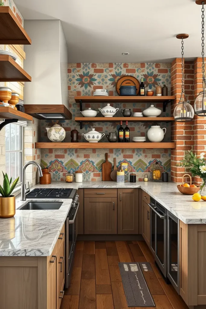 62 Eclectic Kitchen Design with Natural Textures