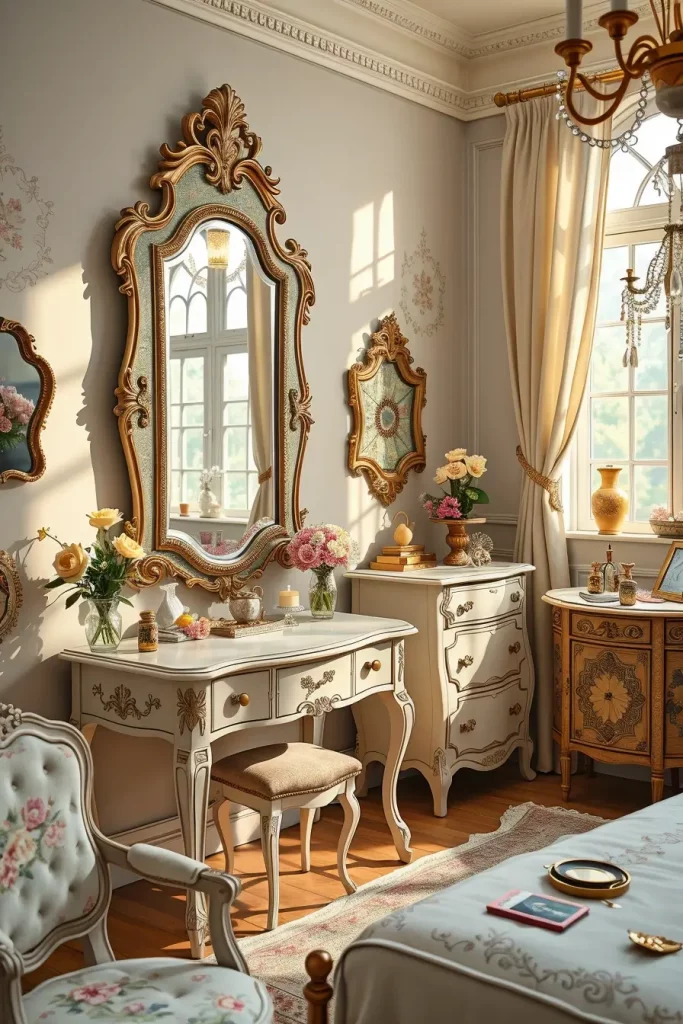 65 Vintage Bedroom with Hand-Painted Furniture Ideas for Timeless Charm