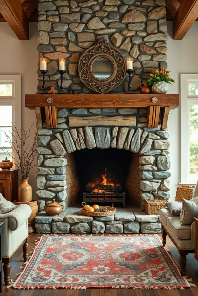 63 Creative Farmhouse Living Room With Antique Textures