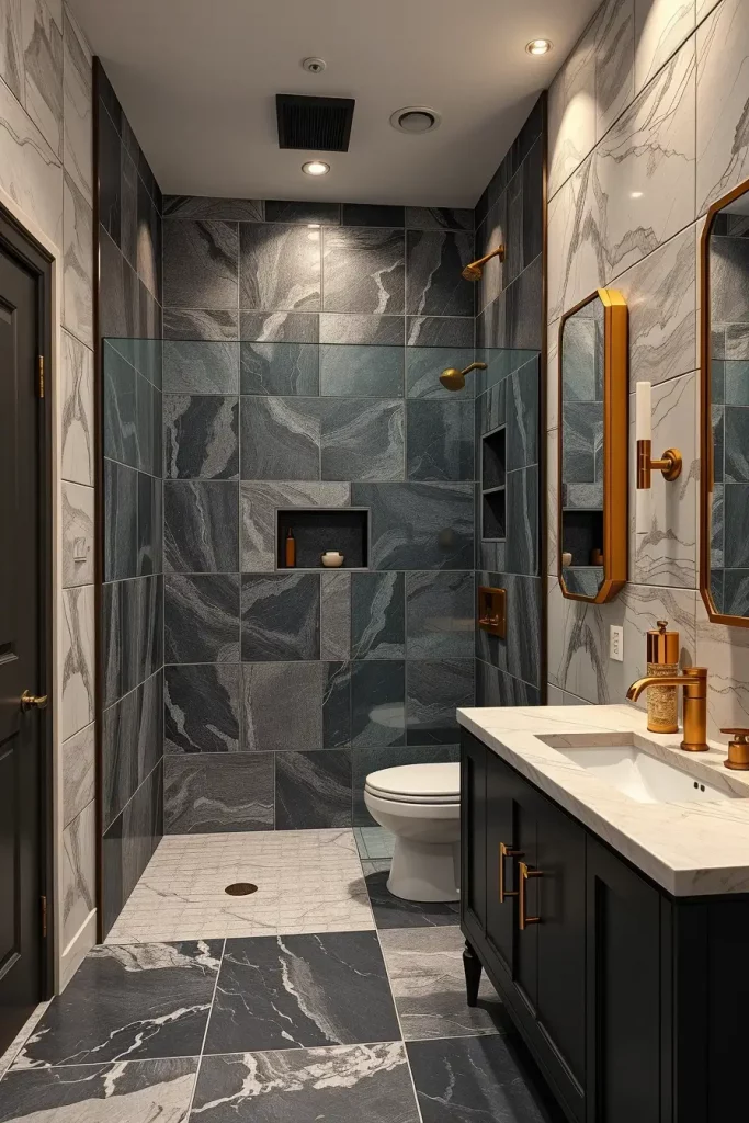 64 Luxury Bathroom Tile Idea for Elegant and Timeless Designs
