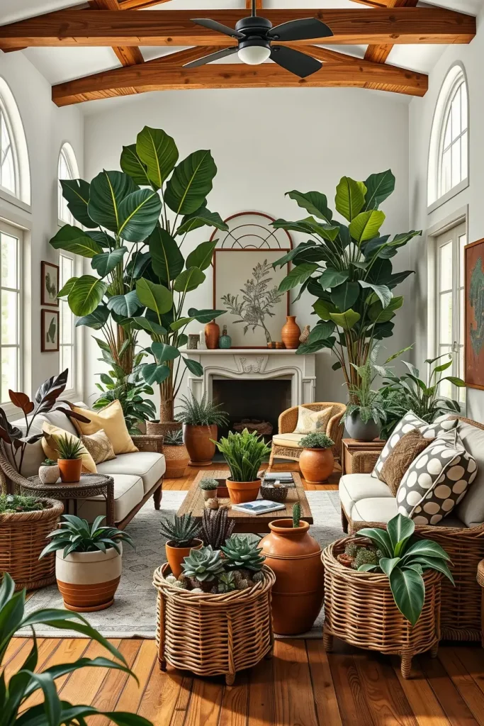 62 Rustic Farmhouse Maximalist Living Room Decor Ideas