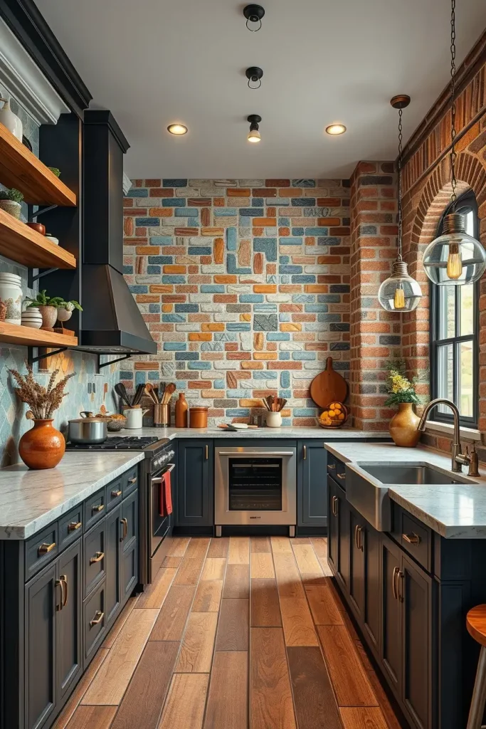 62 Eclectic Kitchen Design with Natural Textures
