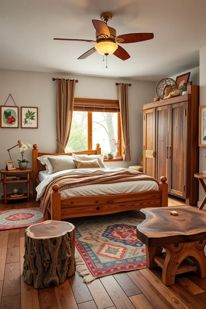 60 Eclectic Bedroom Design With Natural Textures for a Stylish and Cozy Interior