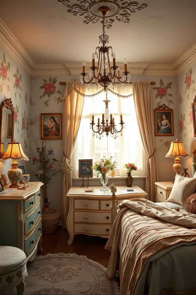65 Vintage Bedroom with Hand-Painted Furniture Ideas for Timeless Charm