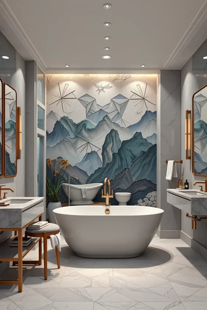64 Luxury Bathroom Tile Idea for Elegant and Timeless Designs